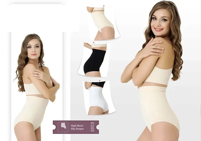 Women's High Waist Shapewear with Anti Rolling Strip Tummy Control Tucker