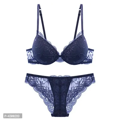 Buy Comfortable Front Closure Padded Bras Panty Lingerie Set