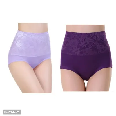 Stylish Cotton Spandex Hipster Panty - Pack Of 2