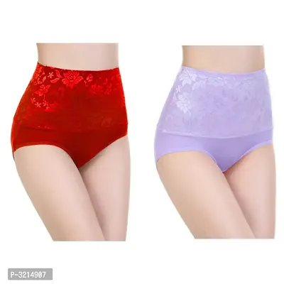 Stylish Cotton Spandex Hipster Panty - Pack Of 2-thumb0