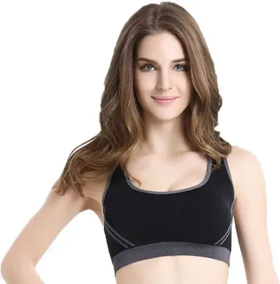 AMYDA Women's Sports Bra Seamless Non Padded Wire-Free Stretchable  Comfortable with Straps Sports Bra for Girls Ladies Daily Everyday Dance  wear Sport
