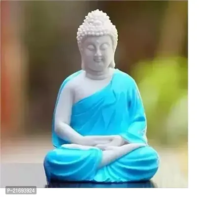 Premium Quality Real Craft By A Beautiful Blue Mediation Buddha Statue-thumb0