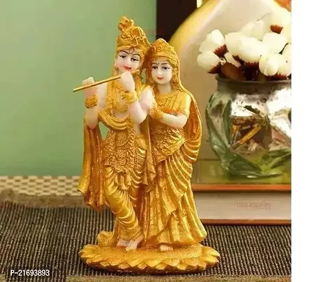 Premium Quality Real Craft By Gold Plated Radha Krishan Height 12 Inch-thumb0