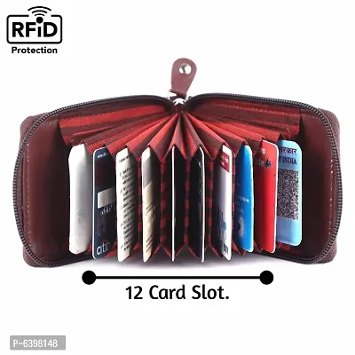 Buy rts New Imported RFID Protected 9 Slot Vertical Genuine PU Leather  Credit Debit ATM Business Card Holder Wallet Protector with Zipper Case  Money Coin Purse for Men,Women, Festive Gifting Valentines at
