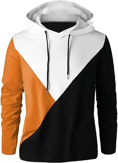 Stylish Cotton Blend Printed Hooded Tees For Men