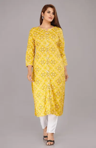 Stylish Rayon 3/4 Sleeves Kurta With Pant Set For Women