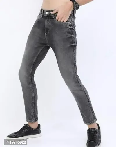 Fancy Cotton Blend Jeans for Men-thumb0