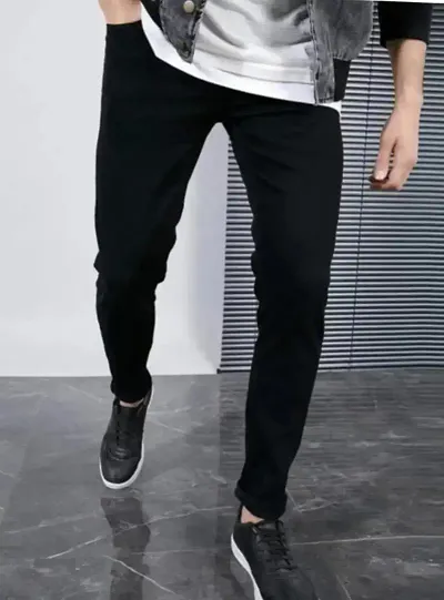 MEN PLAIN BLACK JEANS