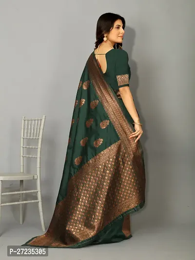 Classic Art Silk Jacquard Saree with Blouse piece-thumb2