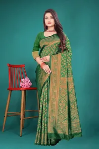 Classic Art Silk Jacquard Saree with Blouse piece-thumb3