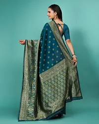 Classic Art Silk Jacquard Saree with Blouse piece-thumb1