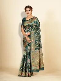 Classic Art Silk Jacquard Saree with Blouse piece-thumb3