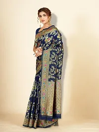 Classic Art Silk Jacquard Saree with Blouse piece-thumb2