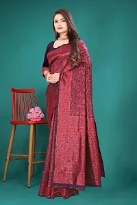 Classic Art Silk Jacquard Saree with Blouse piece-thumb2