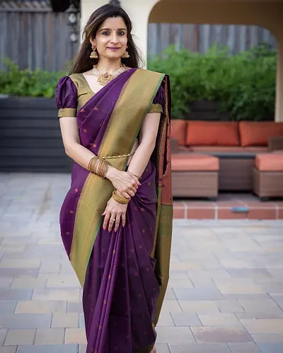 Women kanjivarm Soft Banarasi Premium Silk Saree