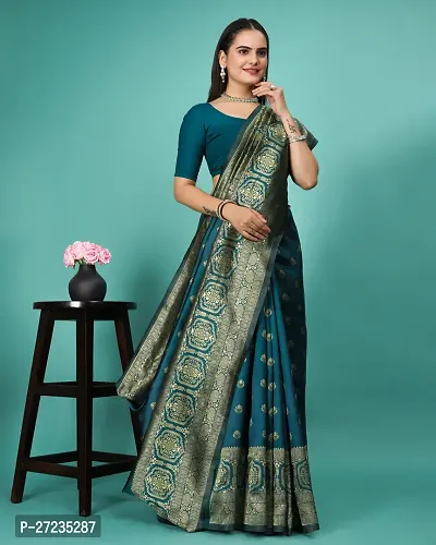 Classic Art Silk Jacquard Saree with Blouse piece