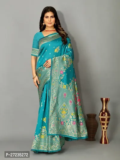 Classic Art Silk Jacquard Saree with Blouse piece