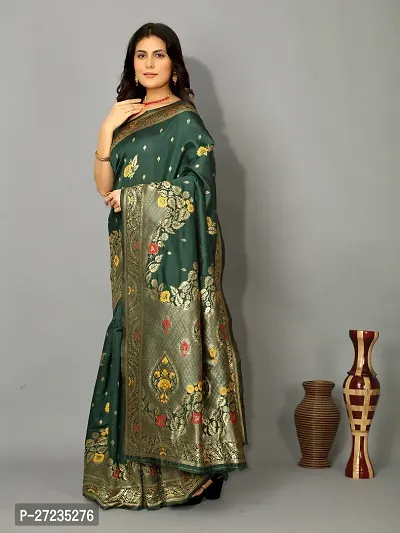 Classic Art Silk Jacquard Saree with Blouse piece-thumb4