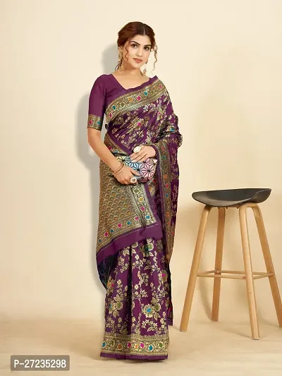 Classic Art Silk Jacquard Saree with Blouse piece