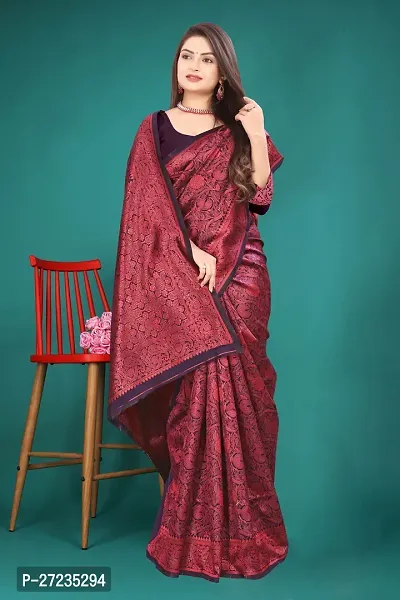 Classic Art Silk Jacquard Saree with Blouse piece