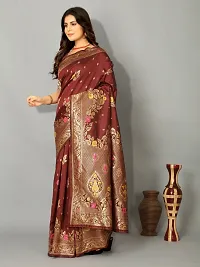 Classic Art Silk Jacquard Saree with Blouse piece-thumb2