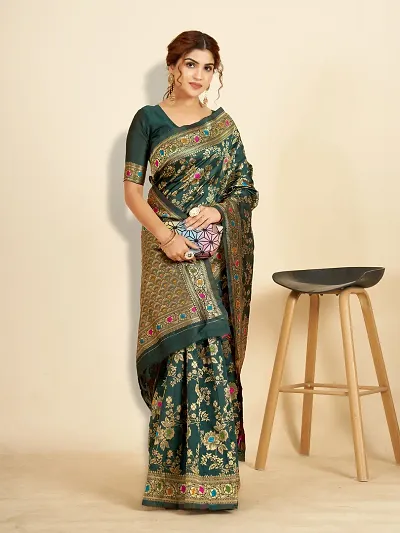 Women kanjivarm Soft Banarasi Premium Silk Saree