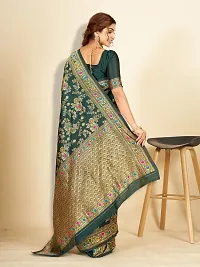 Classic Art Silk Jacquard Saree with Blouse piece-thumb1