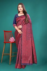 Classic Art Silk Jacquard Saree with Blouse piece-thumb3