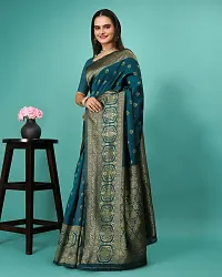 Classic Art Silk Jacquard Saree with Blouse piece-thumb2