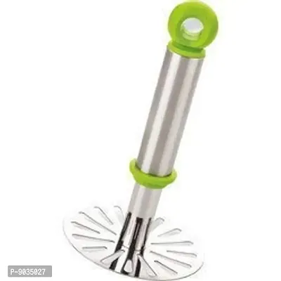 Nohunt Stainless Steel Masher Kitchen Tool (Multicolor) Stainless Steel Potato Vegetable Pav Bhaji Masher, Steel Stainless Steel Masher (Pack of 1)-thumb2