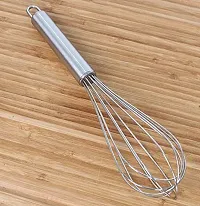 NOHUNT Combo of Stainless Steel Potato and Vegetable Masher with Egg Whisker Pack of 3-thumb1