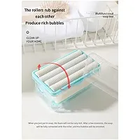 NOHUNT Roller Style Soap Box with Bubbler Transparent Sponge Holder Hands Free soap Holder Storage Case Container Bathroom Accessories-thumb2