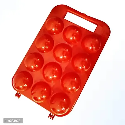 NOHUNT Portable Plastic Egg Holder Carrier Storage Box for 12 Eggs Egg Tray for 12 Eggs Egg Storage Box, Multicolor-thumb5