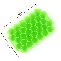 NOHUNT Silicone Ice Cube and Mold Tray Flexible Silicone Honeycomb Design 37 Cavity Multicolor (20 X 11 cm) (Color for Availability)-thumb3