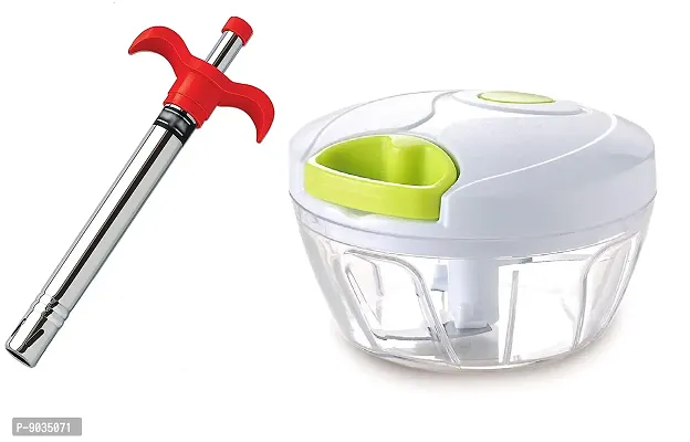 Nohunt Compact Handy Chopper with 3 Blades for Effortlessly Chopping for Fruits and Vegetable (Chopper + Gas Lighter)