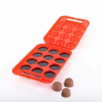 NOHUNT Portable Plastic Egg Holder Carrier Storage Box for 12 Eggs Egg Tray for 12 Eggs Egg Storage Box, Multicolor-thumb1