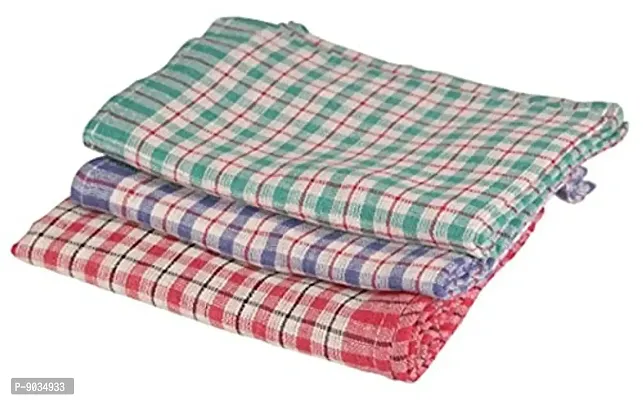 NOHUNT Check Cotton Towel Bath Towel Extra Large 30x60 Premium Towels Color for as per Availability (3)-thumb2