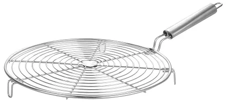 NOHUNT? Round Roasting Net Stainless Steel Wire Roaster with Handle with Roasting Net, Papad Jali,Roti Grill,Chapati Grill (Round Roaster)-thumb3