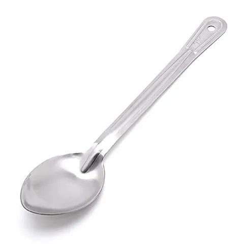 NOHUNT Heavy Steel Oval Medium Stainless Steel Serving Spoon, Silver