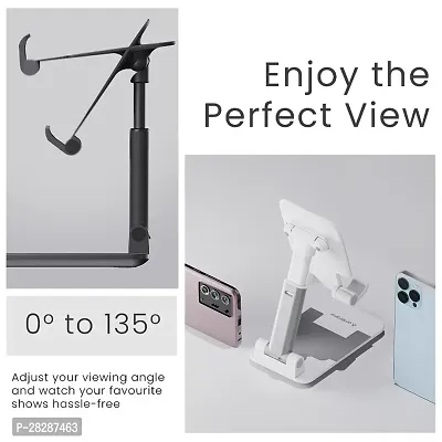 Mobile Holding Tabletop Stand, 0-135 Perfect View, Height Adjustment, Wide Compatibility, Multipurpose, Anti-Skid Design (Twistand, Black)-thumb0