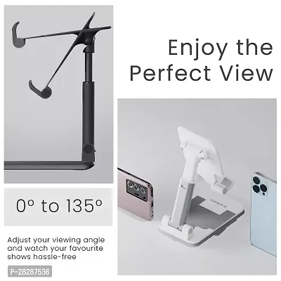Mobile Holding Tabletop Stand, 0-135 Perfect View, Height Adjustment, Wide Compatibility, Multipurpose, Anti-Skid Design (Twistand, Black)-thumb0