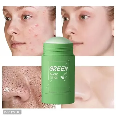 Green Mask Stick Blackhead Remover for ,Face Moisturizing, Deep Pore Cleansing, Green Tea Mask for All Skin Types-thumb0