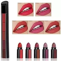 Matte Ultra Smooth 5 in 1 Lipstick With 36H long lasting Waterproof  Eyeliner Pack of 02-thumb1