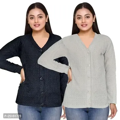 Women Cotton Wool Sweater/ Cardigan Pack Of 2