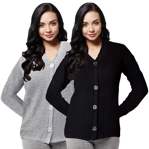 Women Wool Sweater/ Cardigan Pack Of 2