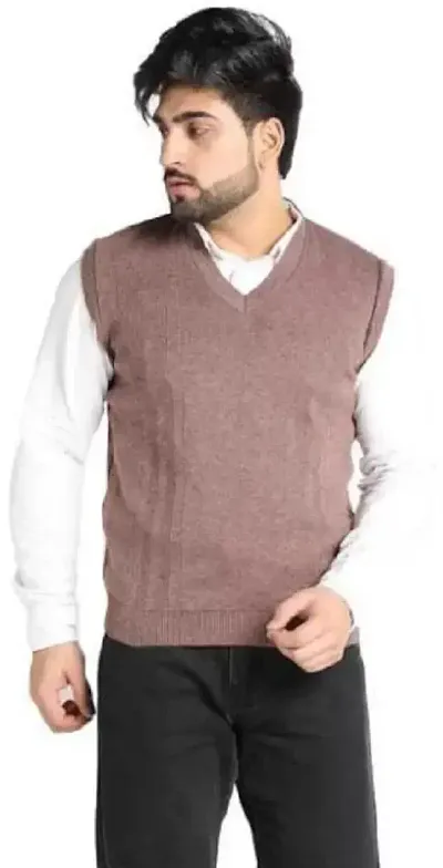 Mens Wool Half Sleeve Sweater