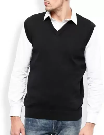 ZAKOD Sleeveless Regular Fit Sweater for Men,100% Wool Sweater,Normal Use Sweater, M=38",L=40",XL=42"