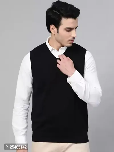 Mens Wool Half Sleeve Sweater-thumb0