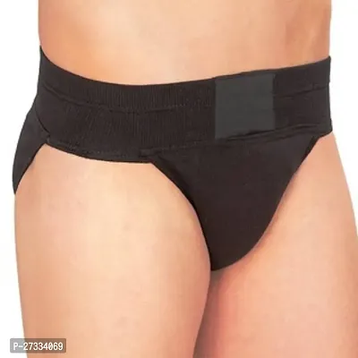 Stylish Black Cotton Solid Briefs For Men-thumb0