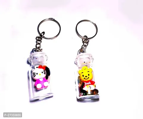 Stylish Cartoon Character Keychain Pack Of 2-thumb0